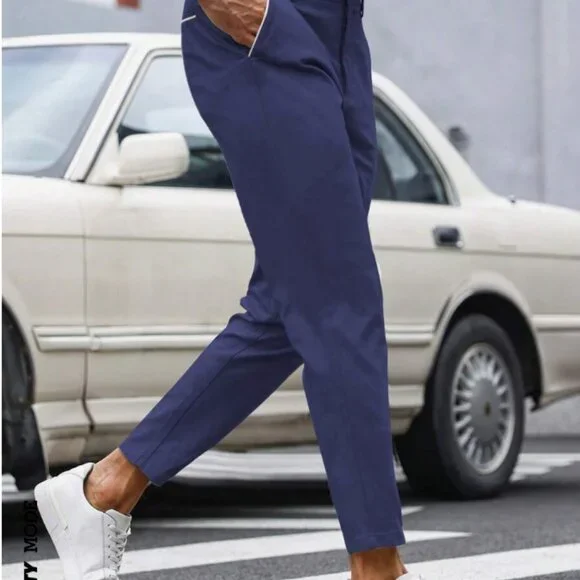 Manfinity Mode Men Solid Slant Pocket Blue Dress Pants, NWOT, Medium (33W) - Picture 3 of 8